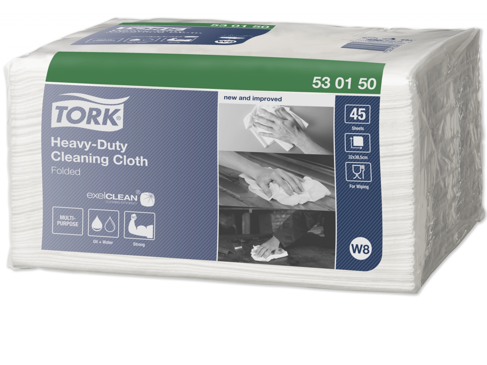Czyściwo TORK 530150 Ściereczki do trudnych zabrudzeń 8 opak x 45 listków